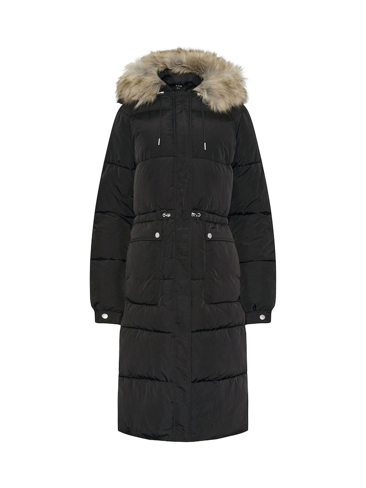 Long Tall Sally Black Padded Midi Coat - Image 5 of 5 Long Tall Sally Black Padded Midi Coat - Image 5 of 5