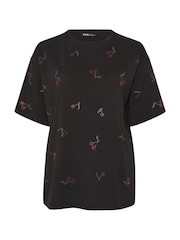 Yours Curve Black Oversized Studded T-Shirt - Image 5 of 5