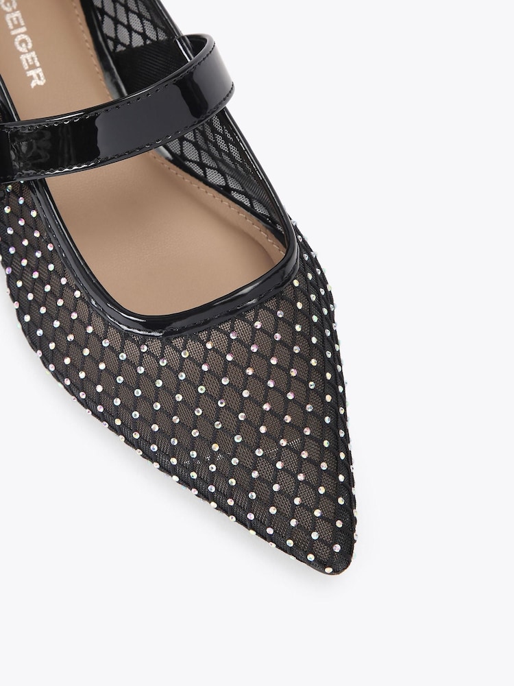 KG Kurt Geiger Black Angel Flat Pumps - Image 3 of 3 KG Kurt Geiger Black Angel Flat Pumps - Image 3 of 3