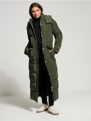Long Tall Sally Green Maxi Padded Coat - Image 1 of 5