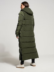 Long Tall Sally Green Maxi Padded Coat - Image 3 of 5
