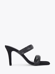 KG Kurt Geiger Black Fleur Mule Shoes - Image 1 of 4
