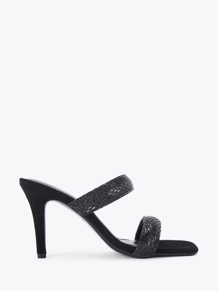 KG Kurt Geiger Black Fleur Mule Shoes - Image 1 of 4