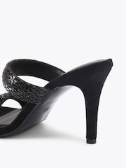 KG Kurt Geiger Black Fleur Mule Shoes - Image 3 of 4