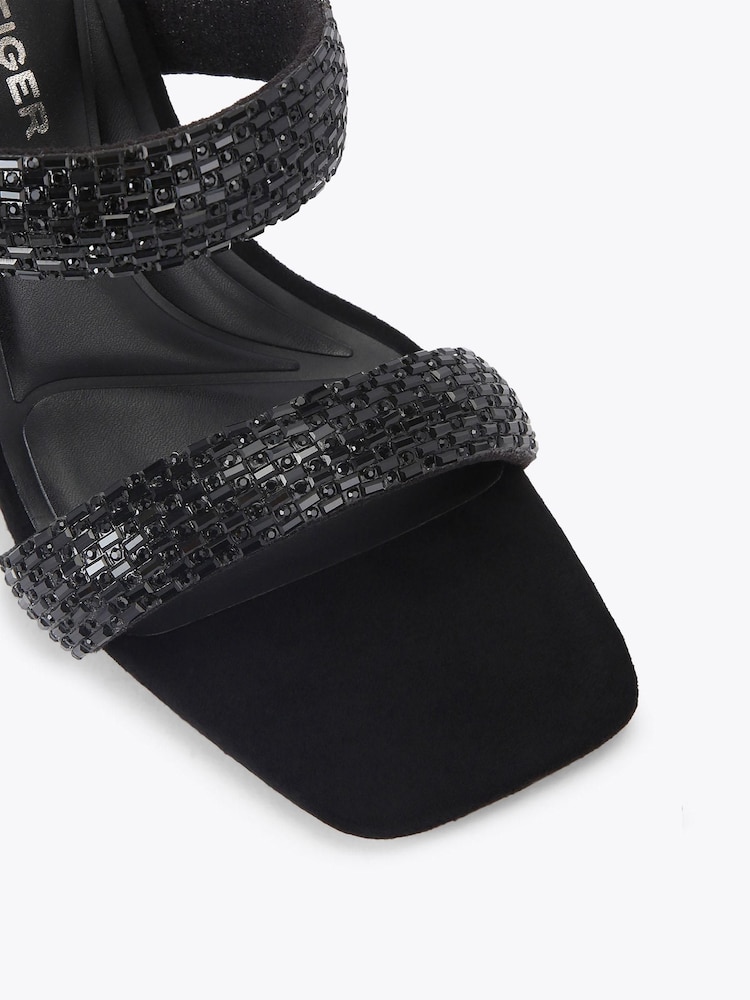 KG Kurt Geiger Black Fleur Mule Shoes - Image 4 of 4