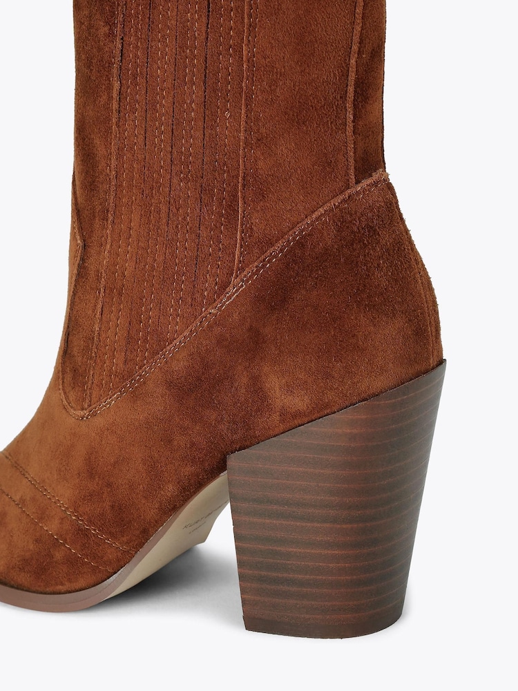 Kurt Geiger London Regent Western Ankle Brown Boots - Image 4 of 4