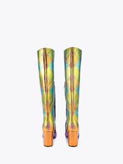 Kurt Geiger London Pink Regent Point Knee Boots - Image 3 of 4