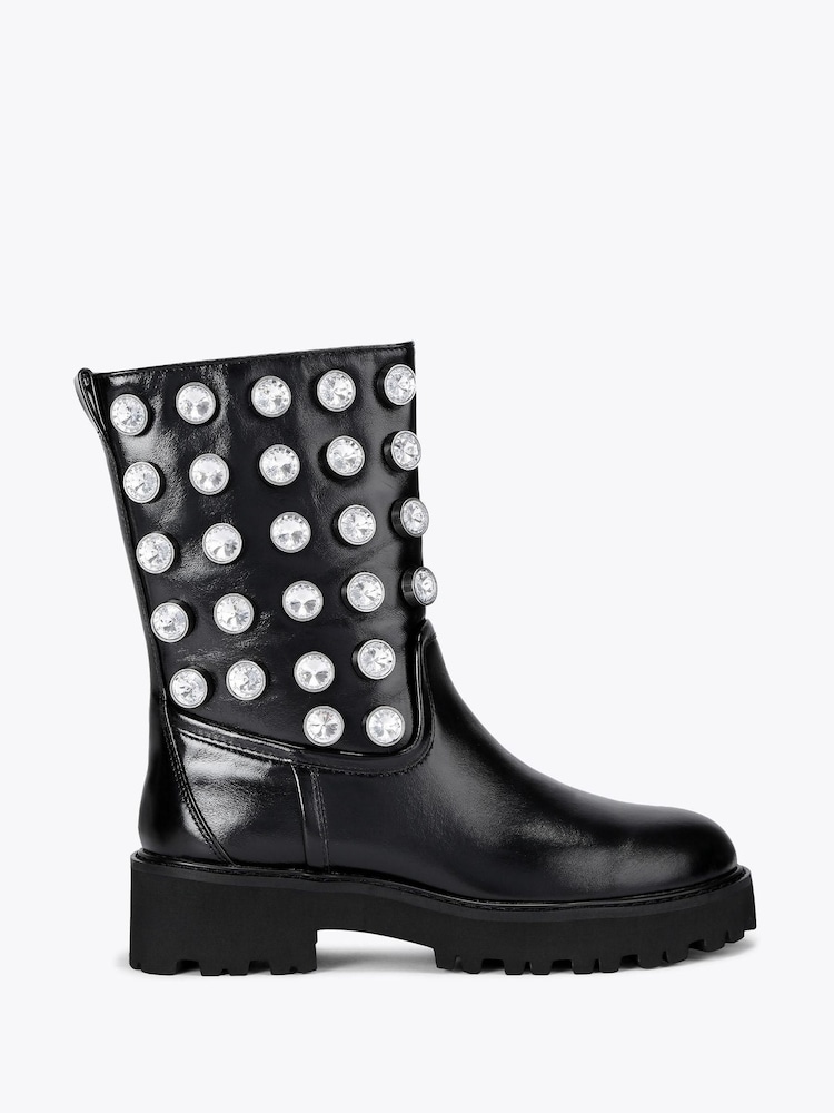 Kurt Geiger London Octavia Stud Casual Black Boots - Image 1 of 4