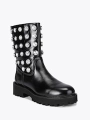 Kurt Geiger London Octavia Stud Casual Black Boots - Image 2 of 4