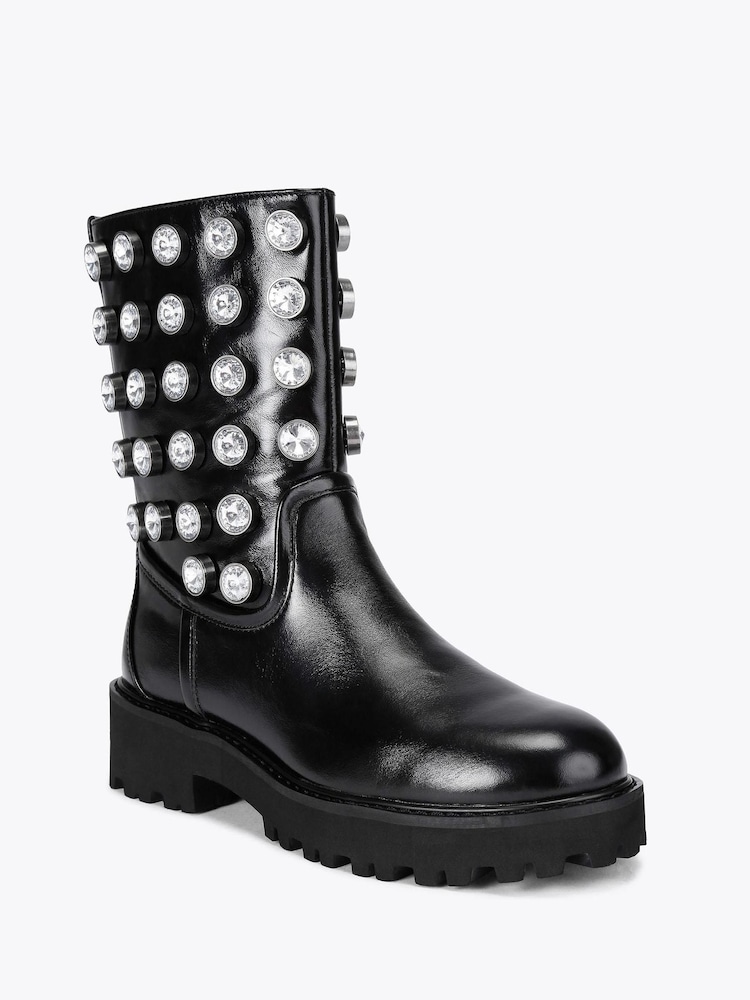 Kurt Geiger London Octavia Stud Casual Black Boots - Image 2 of 4