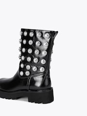 Kurt Geiger London Octavia Stud Casual Black Boots - Image 4 of 4
