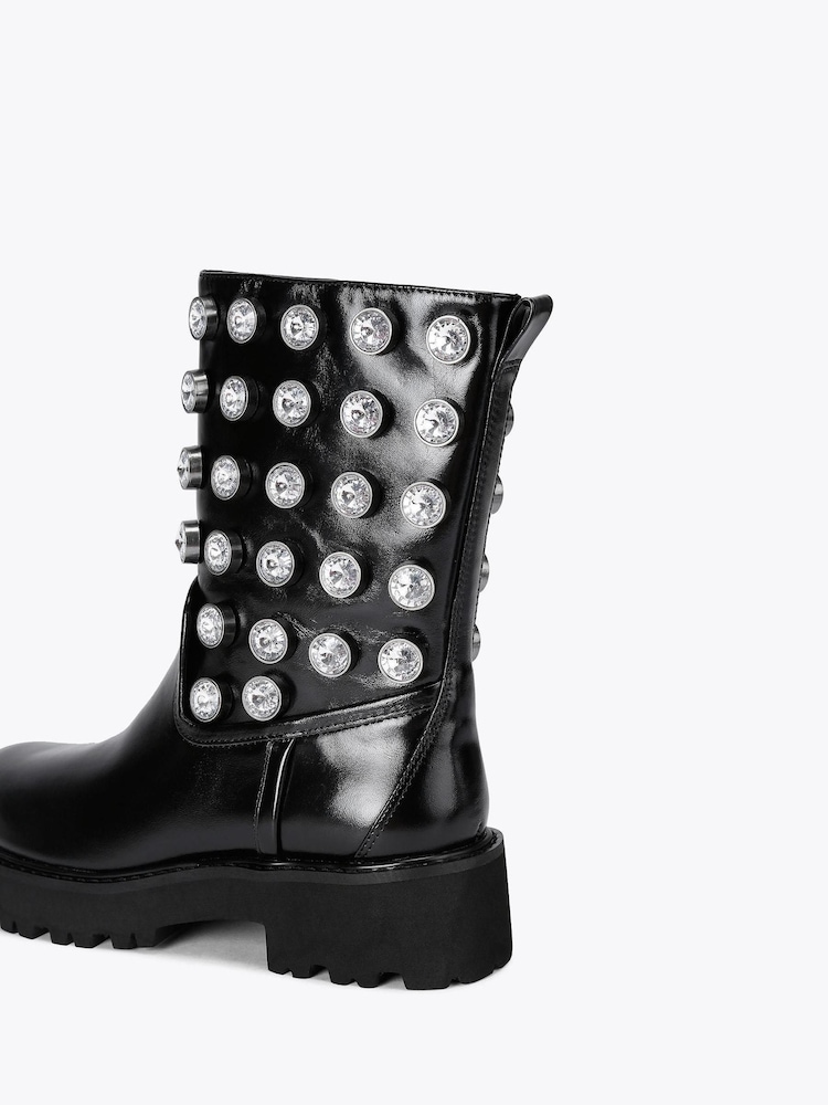 Kurt Geiger London Octavia Stud Casual Black Boots - Image 4 of 4 Kurt Geiger London Octavia Stud Casual Black Boots - Image 4 of 4