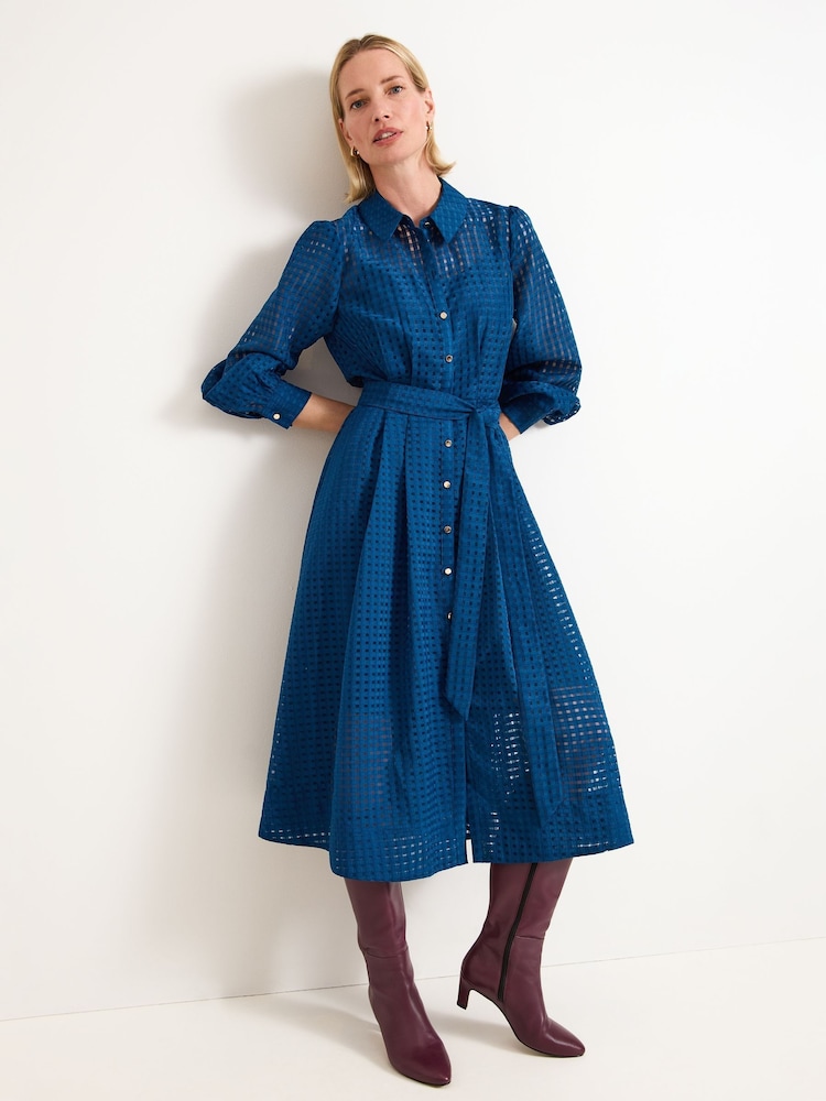 Phase Eight Blue Natalie Dress - Image 1 of 7 Phase Eight Blue Natalie Dress - Image 1 of 7