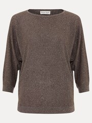 Phase Eight Brown Sequin Cristine Knit Jumper - Image 6 of 6