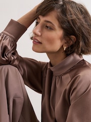 Phase Eight Brown Celene Blouse - Image 5 of 8