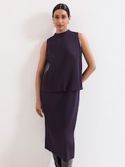 Phase Eight Purple Gracie Dress - Image 4 of 7
