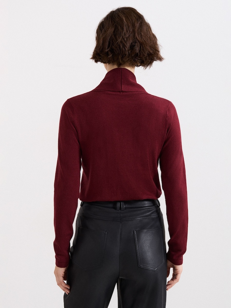 Phase Eight Red Lottie Cowl Knit Jumper - Image 2 of 6