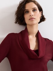 Phase Eight Red Lottie Cowl Knit Jumper - Image 4 of 6