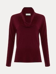 Phase Eight Red Lottie Cowl Knit Jumper - Image 6 of 6