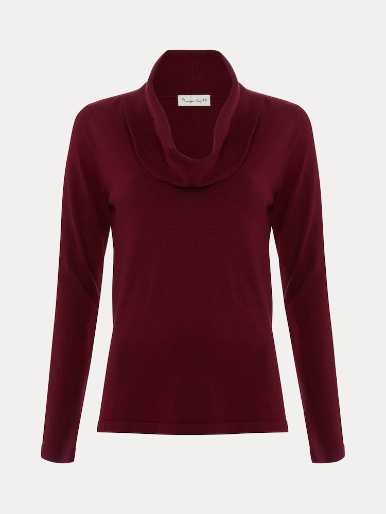 Phase Eight Red Lottie Cowl Knit Jumper - Image 6 of 6
