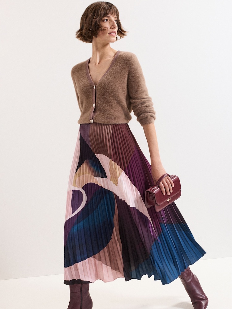 Phase Eight Purple Petite Elmina Skirt - Image 1 of 7 Phase Eight Purple Petite Elmina Skirt - Image 1 of 7