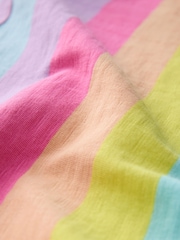 Rainbow Stripe Daisy Pocket T-Shirt (1.5-16yrs) - Image 8 of 8