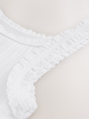 White Frill Ribbed Vest (3-16yrs) - Image 6 of 6