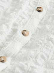 أبيض - رداء علوي بملمس بارز بأزرار أمامية (3-16سنة) - Image 7 of 8