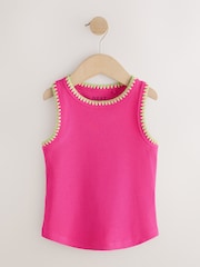 Pink Stitched Ribbed Vest (3-16yrs) - Image 5 of 8
