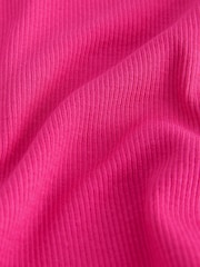 Pink Stitched Ribbed Vest (3-16yrs) - Image 7 of 8