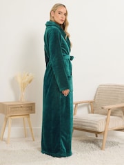 أخضر - Long Tall Sally Super Luxe Shawl Maxi Robe - صورة 2 من 5