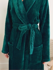 أخضر - Long Tall Sally Super Luxe Shawl Maxi Robe - صورة 4 من 5