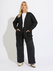 Yours Curve Black Soft Touch Turn Up Jumper - Image 2 of 5