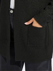 Yours Curve Black Soft Touch Turn Up Jumper - Image 4 of 5