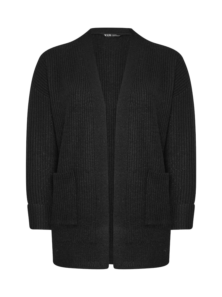 Yours Curve Black Soft Touch Turn Up Jumper - Image 5 of 5
