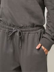 PixieGirl Petite Grey Sweat Wide Leg Jumpsuit - Image 4 of 5