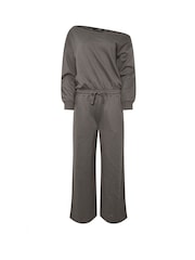 PixieGirl Petite Grey Sweat Wide Leg Jumpsuit - Image 5 of 5