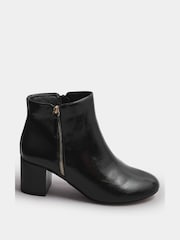 Preto - Botas Yours Curve PU com zíper lateral e bloco - Imagem 2 de 5