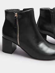 Preto - Botas Yours Curve PU com zíper lateral e bloco - Imagem 5 de 5