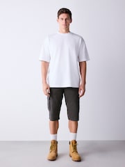 Black Long Length Belted Cargo Shorts - Image 2 of 13