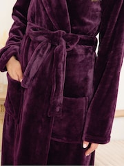 أحمر - Long Tall Sally Super Luxe Shawl Maxi Robe - صورة 4 من 5