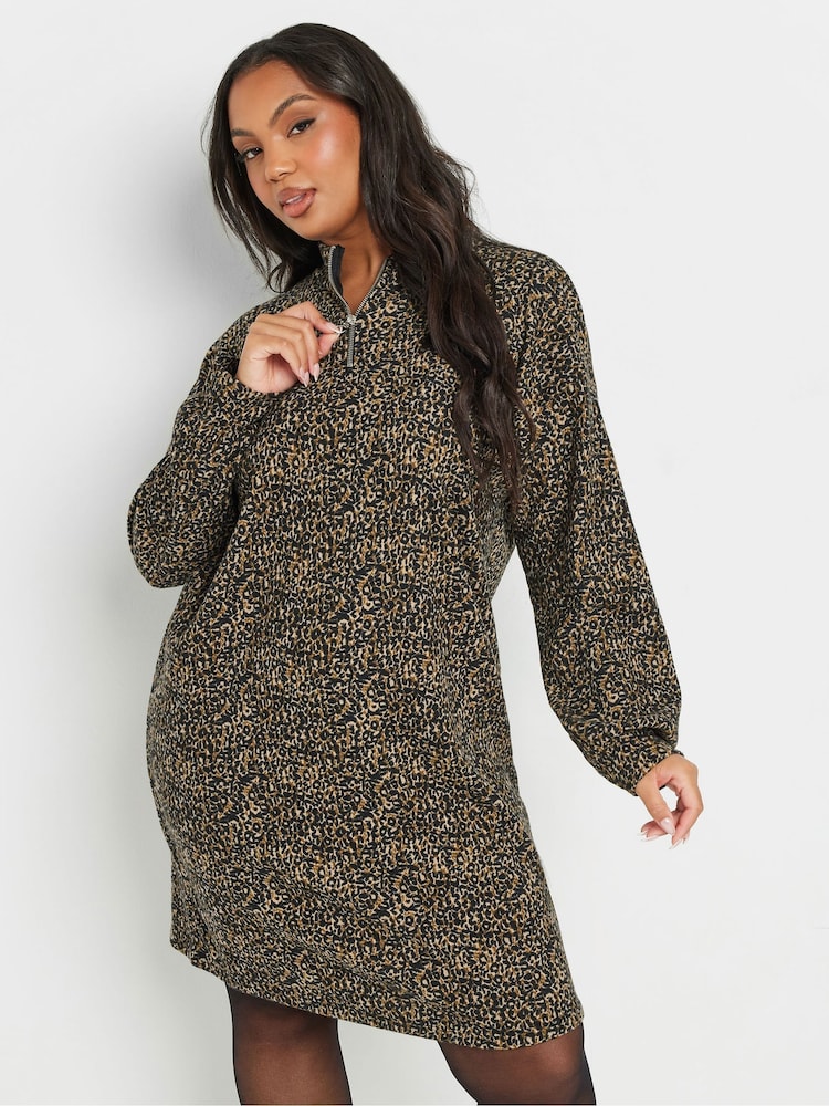 Yours Curve com decote zíper Jumper Dress - Imagem 2 de 5