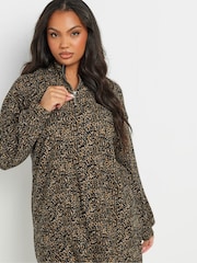 Yours Curve com decote zíper Jumper Dress - Imagem 4 de 5