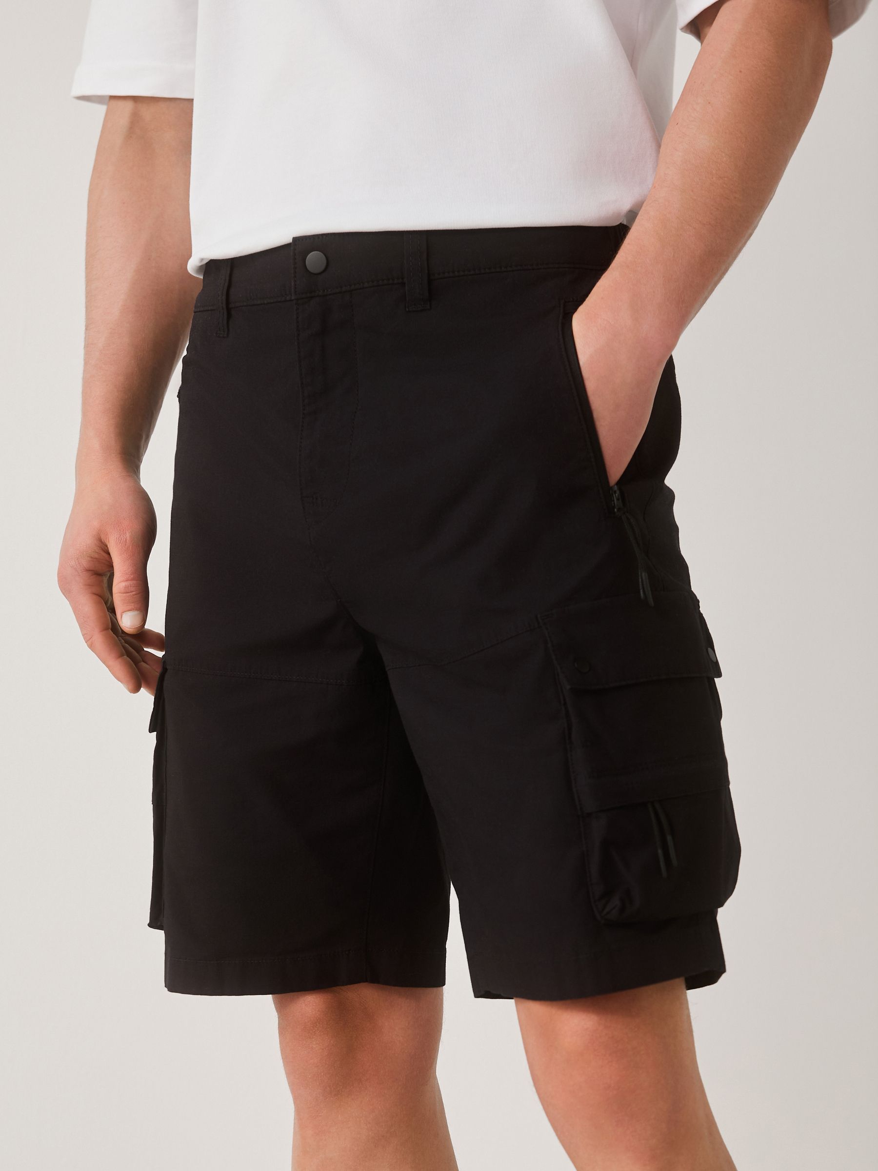 パンツ UTILITY STRETCH OVER CARGO SHORTS Buy Black Tech Stretch Utility Cargo Shorts from the Next UK