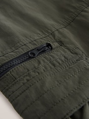 Khaki Green Long Length Belted Cargo Shorts - Image 13 of 14