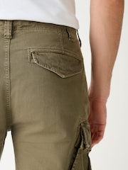 Khaki Green Utility Cargo Shorts - Image 6 of 10
