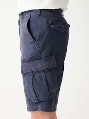 Navy Blue Utility Cargo Shorts - Image 4 of 12