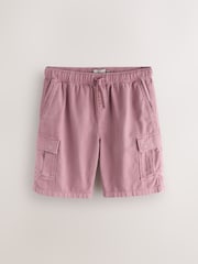 Rosa - Garment Dye Drawstring Waist Cotton Shorts - Imagen 7 de 10