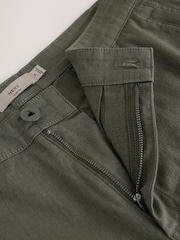 Khaki Green Belted Ripstop Cargo Shorts - Image 11 of 14