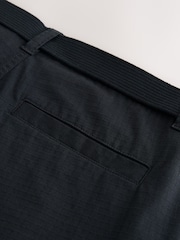 Black Belted Ripstop Cargo Shorts - Image 11 of 12